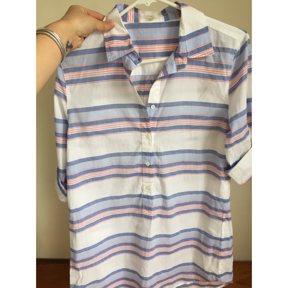 J. Crew Striped Tunic/ Swim Coverup
